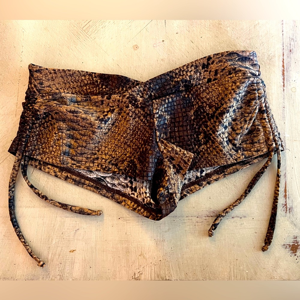 Brazilian cut yoga, festival, bikini shorts